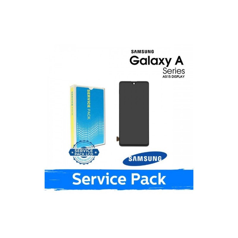 Ekranas skirtas Samsung A515 A51 juodas (Service Pack) (NF version)