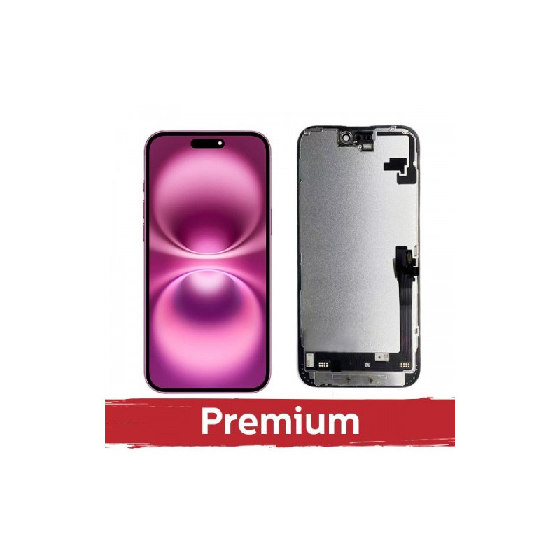 Screen for iPhone 16 Plus black (Hard OLED / Premium) / *Removable IC* /