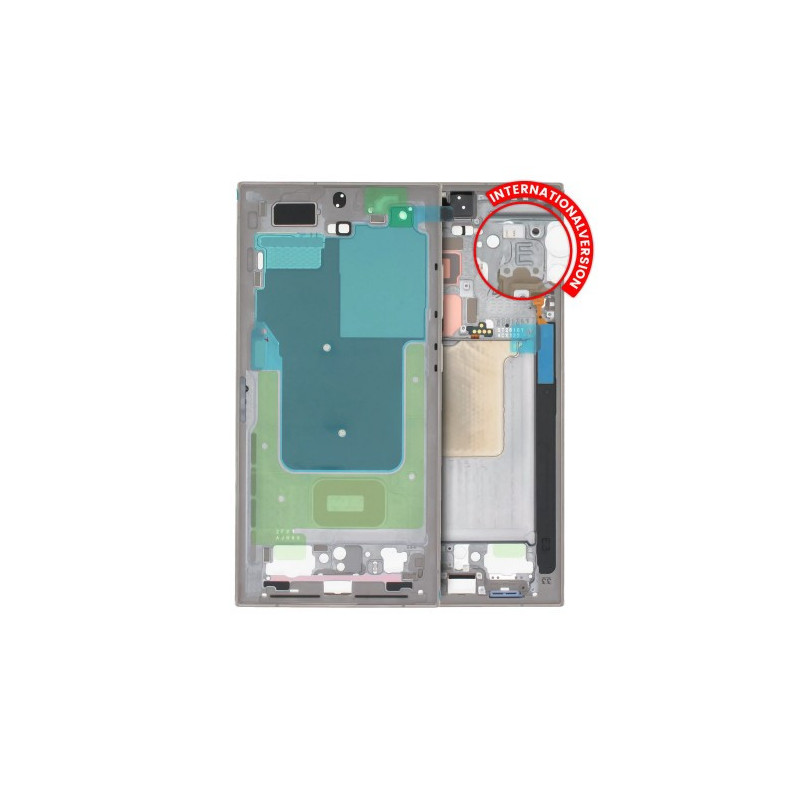 Screen frame / inner housing for Samsung S928 S24 Ultra Titanium Grey (Violet / Orange)