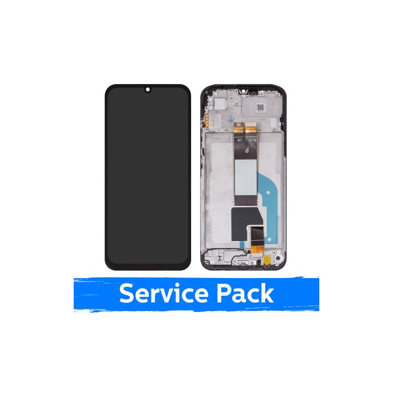 Ekranas skirtas Xiaomi Redmi 15C 4G / Poco C85 (EU version) juodas su rėmeliu (Service Pack)