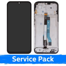 Ekranas skirtas Xiaomi Redmi 15C 5G (EU version) juodas su rėmeliu (Service Pack)