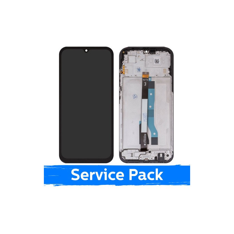 Ekranas skirtas Xiaomi Redmi 15C 5G (EU version) juodas su rėmeliu (Service Pack)