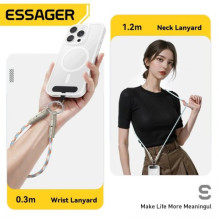 USB Cable Essager 'Rope' black 60W 'Type-C / Type-C' 30cm