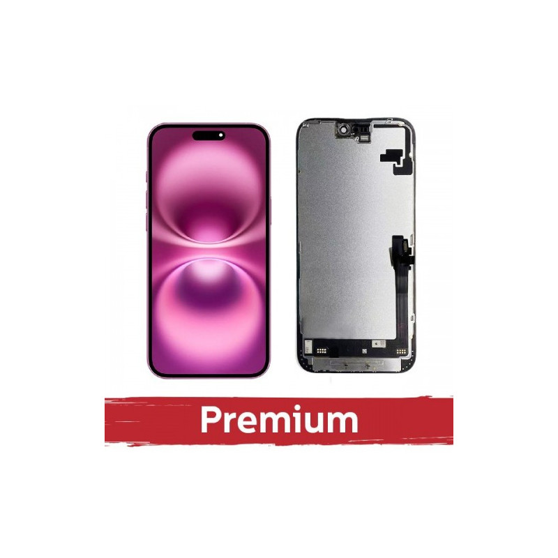 Screen for iPhone 16 Plus black (SOFT OLED / Stable / Premium) / *Removable IC* /