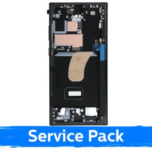 Ekrano rėmas / vidinis korpusas skirtas Samsung S918 S23 Ultra / Graphite / (Service Pack)