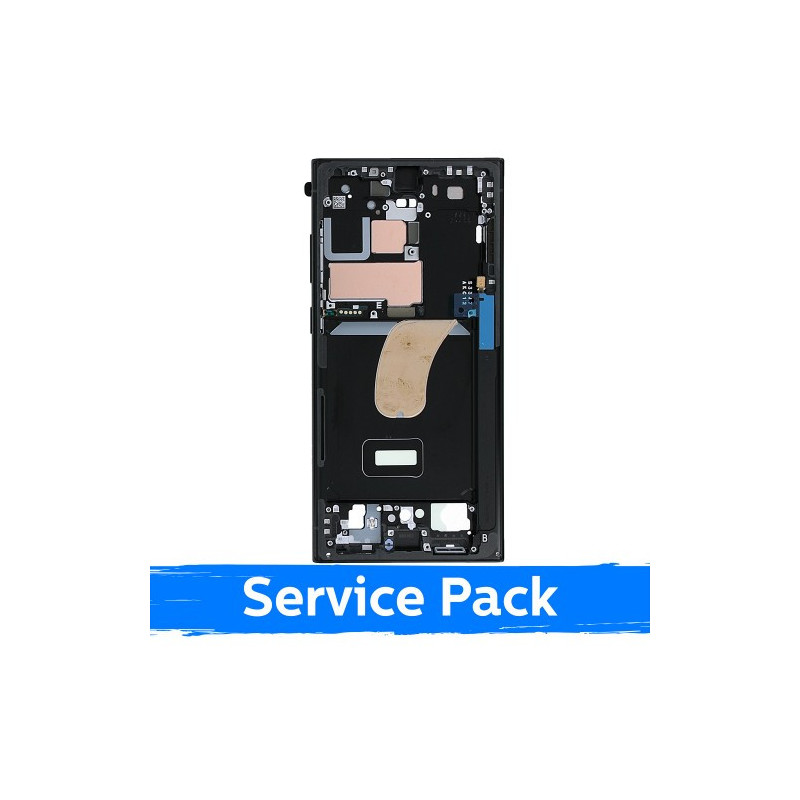 Ekrano rėmas / vidinis korpusas skirtas Samsung S918 S23 Ultra / Graphite / (Service Pack)