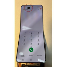 Ekranas skirtas Samsung F711 Z Flip3 (INNER) juodas (defektuotas 1) (NF version)