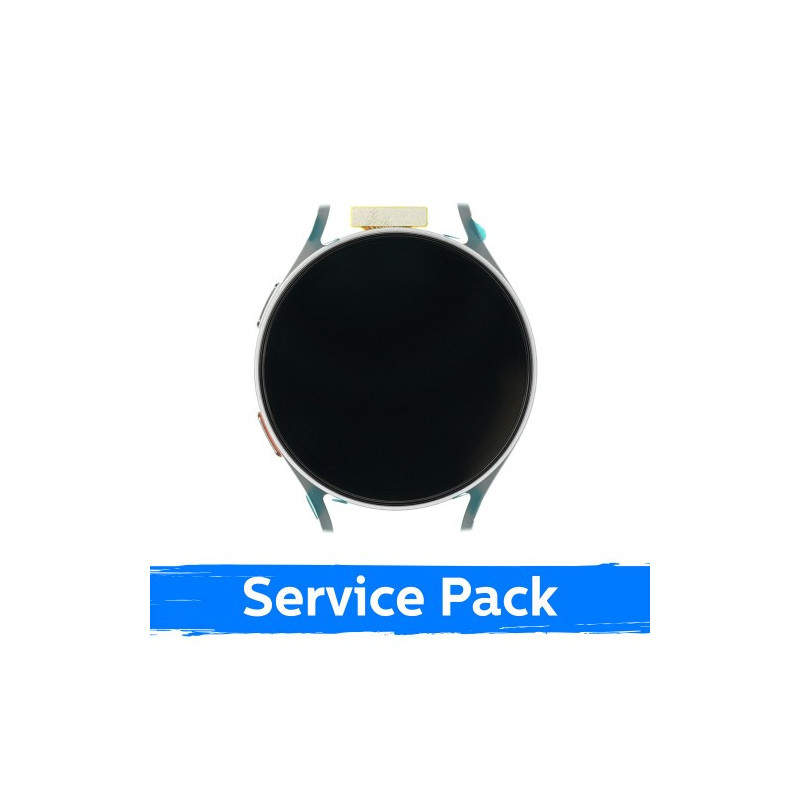 Ekranas skirtas Samsung L310 Watch 7 44mm su rėmeliu / Silver / (Service Pack)