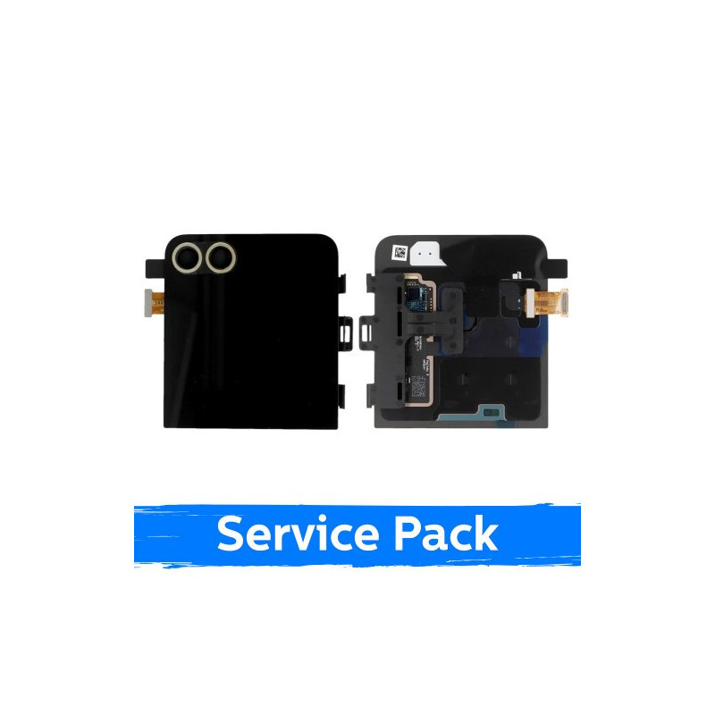 Ekranas skirtas Samsung F741 Z Flip6 (OUTER) su rėmeliu / Yellow / (Service Pack)