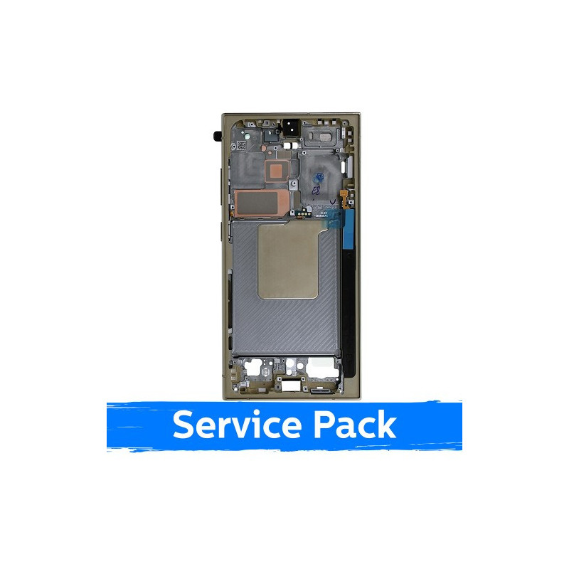 Ekrano rėmas / vidinis korpusas skirtas Samsung S928 S24 Ultra / Titanium Yellow / (Service Pack)