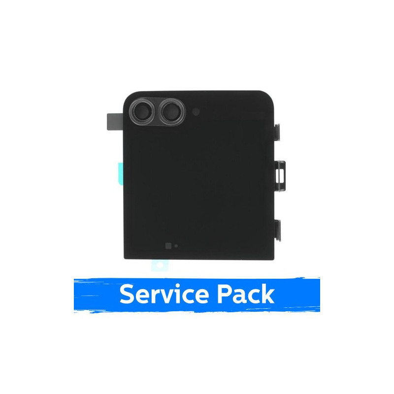 Ekranas skirtas Samsung F766 Z Flip7 (OUTER) su rėmeliu / Jet Black / (Service Pack)