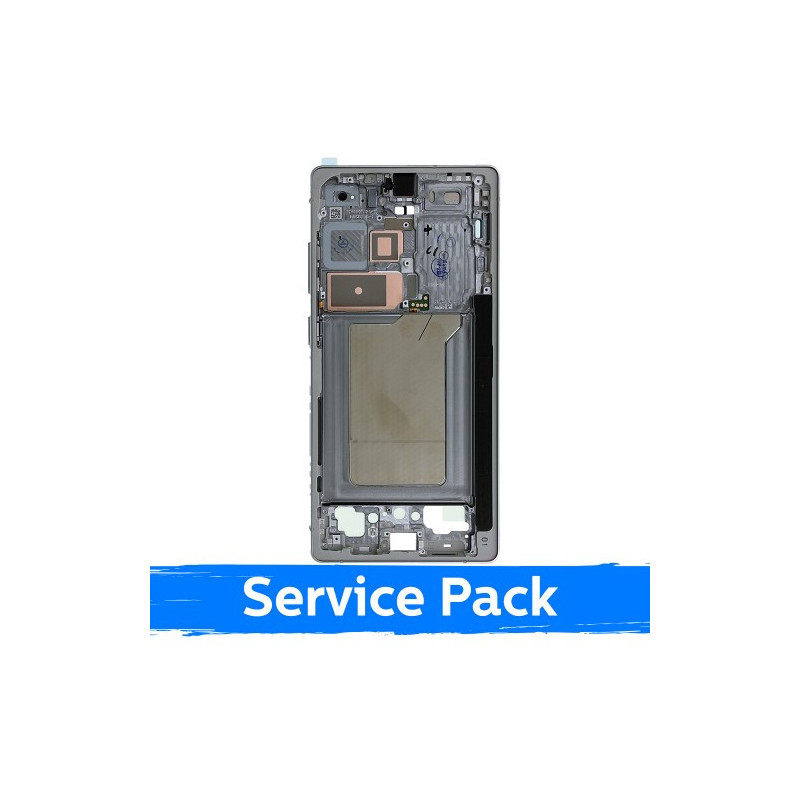 Ekrano rėmas / vidinis korpusas skirtas Samsung S938 S25 Ultra / Titanium White Silver (Blue) / (Service Pack)