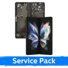 Ekranas skirtas Samsung F926 Z Fold3 (INNER) su rėmeliu / Phantom Black / (Service Pack)