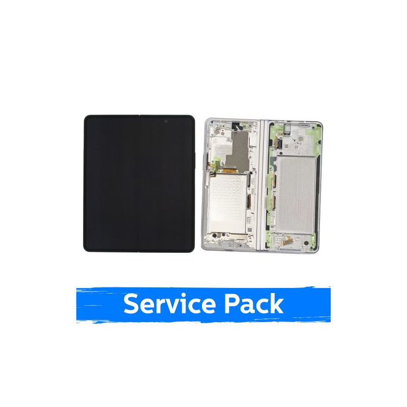 Ekranas skirtas Samsung F926 Z Fold3 (INNER) su rėmeliu / Phantom Silver / (Service Pack)