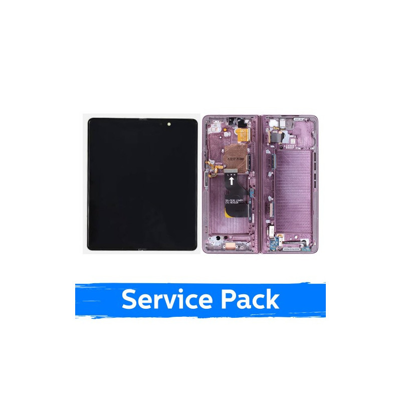 Ekranas skirtas Samsung F936 Z Fold4 (INNER) su rėmeliu / Burgundy / (Service Pack)