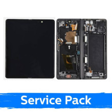 Ekranas skirtas Samsung F936 Z Fold4 (INNER) su rėmeliu / Phantom Black / (Service Pack)