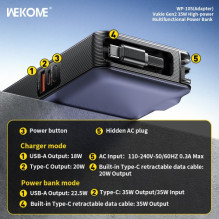 External battery WK Design "WP-105" gray 10000mAh (35W)