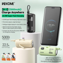 External battery WK Design "WP-19 Companion" greenish 5000mAh (22.5W)