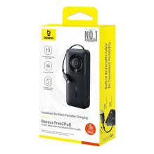 External battery Baseus "Free2Pull" black 10000mAh 30W (PD) + integrated "Type-C" cable External battery Baseus "Free2Pull" black 10000mAh 30W (PD) + integrated "Type-C" cable