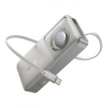 External battery Baseus "Free2Pull" gray 10000mAh 30W (PD) + integrated "Type-C" cable
