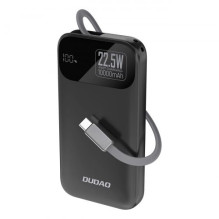 External battery Dudao "K31" black 10000mAh 22.5W (PD) + integrated cable