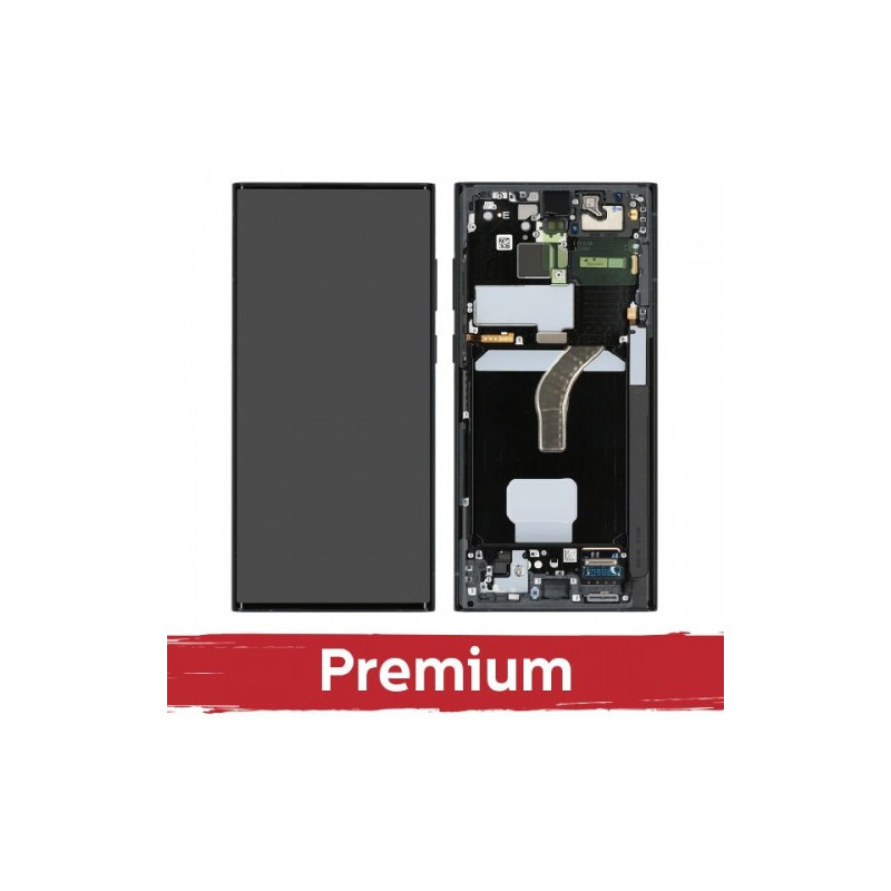 Ekranas skirtas Samsung S908 S22 Ultra su rėmeliu / Green / OEM