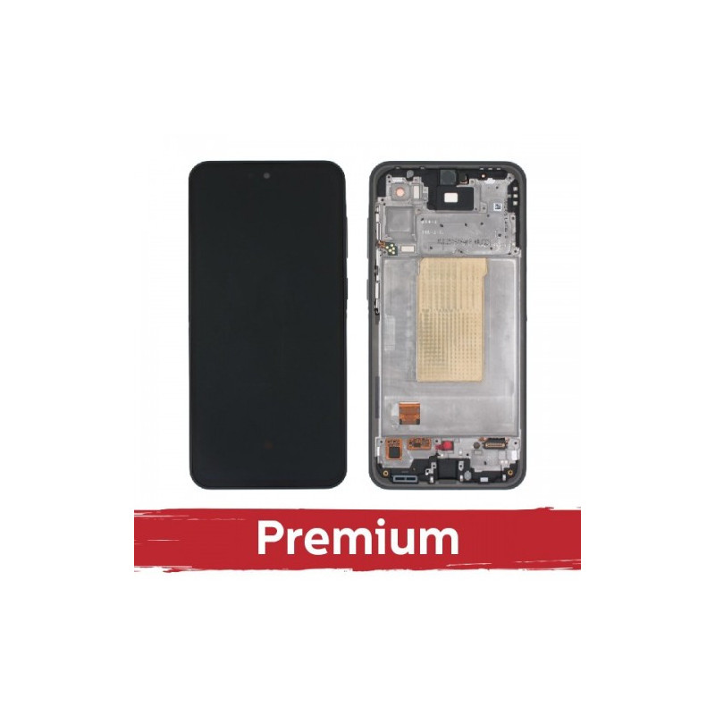 Ekranas skirtas Samsung A366 A36 5G su rėmeliu / Black / OEM