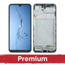 Ekranas skirtas Samsung A245 A24 juodas su rėmeliu OEM