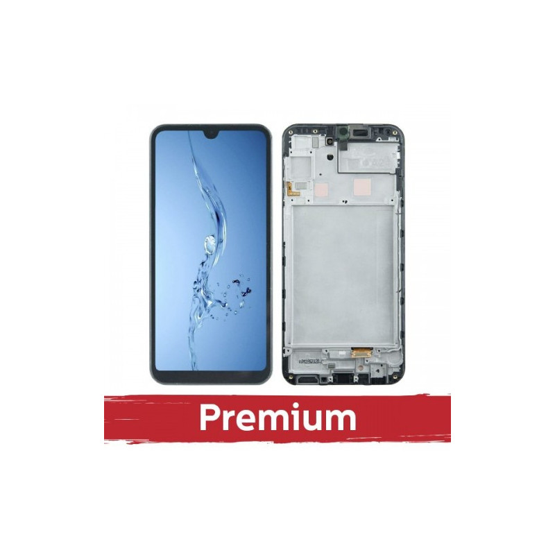 Ekranas skirtas Samsung A245 A24 juodas su rėmeliu OEM