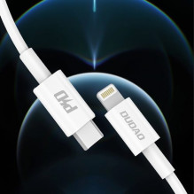 USB Cable Dudao "L6X" white "Type-C / Lightning" 100cm (up to 20W)