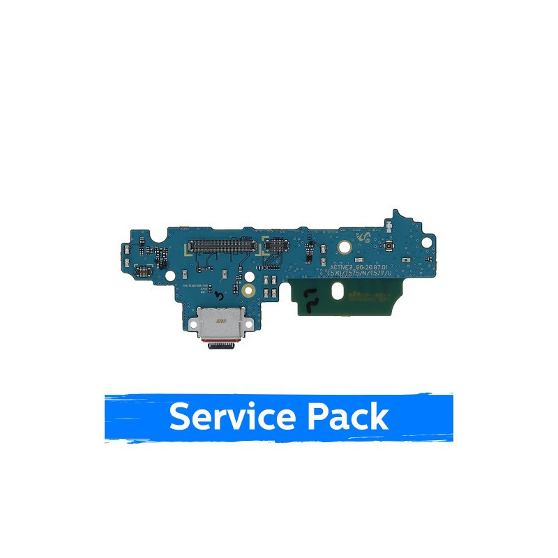 Krovimo lizdas skirtas Samsung T575 Tab Active 3 su lanksčiąja jungtimi / plata (Service Pack)