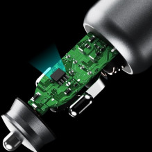 Automobilinis įkroviklis Dudao "R4T" pilkas 25W (1xPD / QC3.0)