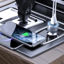 Car charger Dudao "R4Ultra" gray 120W (1xPD / QC3.0) Car charger Dudao "R4Ultra" gray 120W (1xPD / QC3.0)