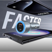 Car charger Dudao "R4Ultra" gray 120W (1xPD / QC3.0) Car charger Dudao "R4Ultra" gray 120W (1xPD / QC3.0)