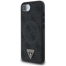 Guess 4G Ring Triangle Logo MagSafe dėklas iPhone 16e - juodas
