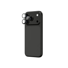 „AmazingThing“ lęšio stiklas, skirtas „iPhone 17 Pro“ / „Pro Max“ su pilku aliuminio rėmeliu