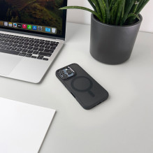 Madingas dėklas, suderinamas su „MagSafe“, skirtas „iPhone 17 Pro Max“ – juodas
