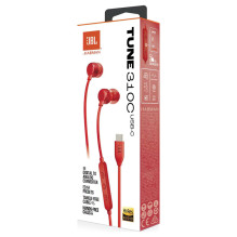 JBL Tune 310C In-Ear USB-C Headphones Red