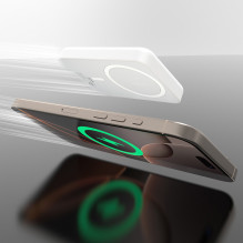 „Dudao K26“ išorinė baterija, 10000mAh, 20W, USB-A / USB-C / MagSafe, balta