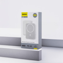 „Dudao K26“ išorinė baterija, 10000mAh, 20W, USB-A / USB-C / MagSafe, balta
