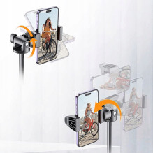 Tech-Protect L03S Bluetooth selfie stick with remote control, tripod up to 148cm and head 180 - black