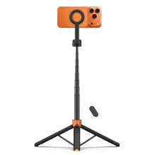 Tech-Protect L10S Bluetooth Selfie Stick Tripod - Black and Orange