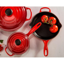 Kepimo Indas - Le Creuset Signature Ketaus Keptuvė 23cm Emaliuota Raudona