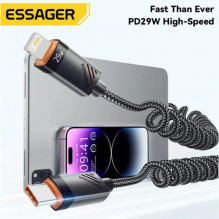USB Cable Essager 'Chuan4' black 29W 'Type-C / Lightning' 120cm USB Cable Essager 'Chuan4' black 29W 'Type-C / Lightning' 120cm