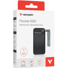 Verbatim Pocket SSD 1TB External USB-C 3.2 Black / Grey