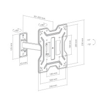 Sbox LCD-421 (23–43 colių / 30 kg / 200 x 200)