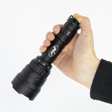 PNI Adventure F300 flashlight package with 3-color LED, white, red, green, max. 10W, IPX6 and Sticky Pad Flag included