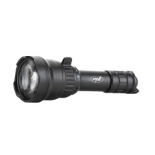 PNI Adventure F300 flashlight package with 3-color LED, white, red, green, max. 10W, IPX6 and Sticky Pad Flag included