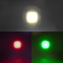 PNI Adventure F300 flashlight package with 3-color LED, white, red, green, max. 10W, IPX6 and Sticky Pad Flag included