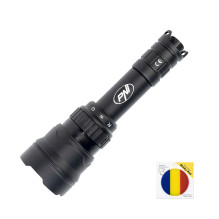 PNI Adventure F300 flashlight package with 3-color LED, white, red, green, max. 10W, IPX6 and Sticky Pad Flag included